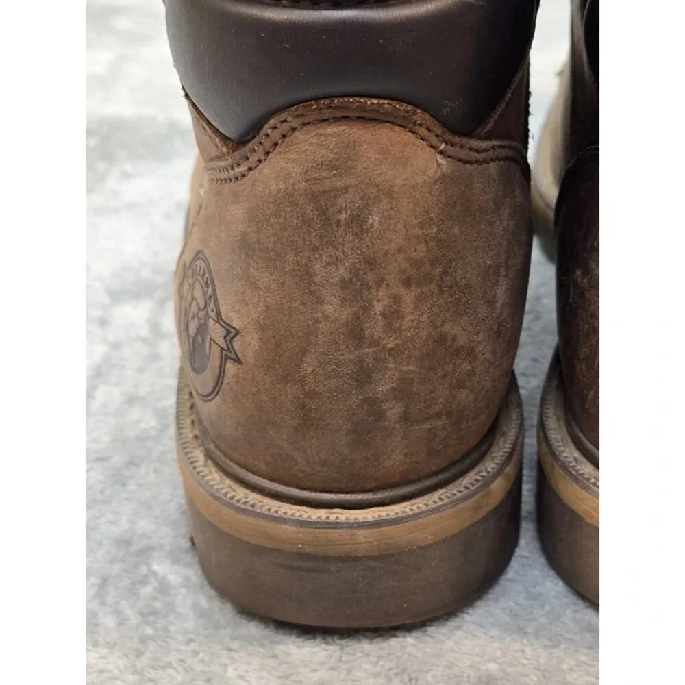 Brahma Combat Boots Mens 5 Work Brown Oil‎ Tan Leather Extended Wear Track